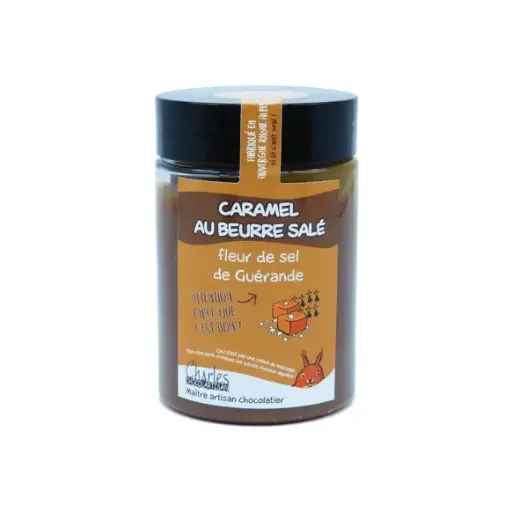 pâte à tartiner caramel beurre salé et fleur de sel de guérande (sans huile de palme)