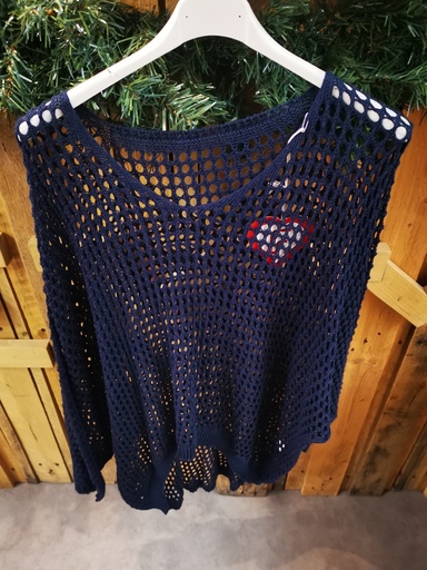 Pull treillis Eloise marine