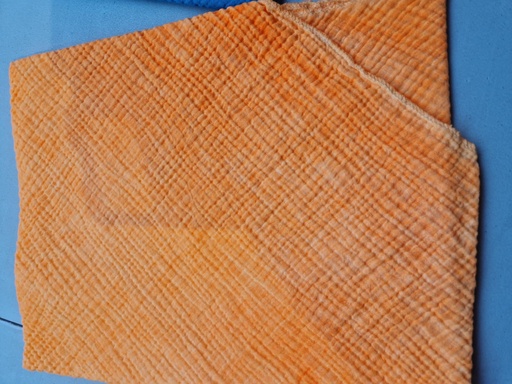 Foulard en gaze de coton orange fluo