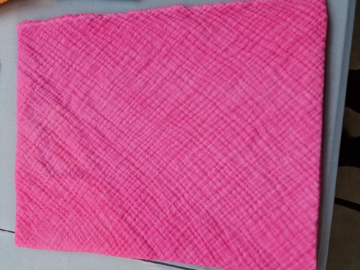 Foulard en gaze de coton rose fluo