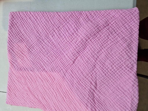 Foulard en gaze de coton rose pâle