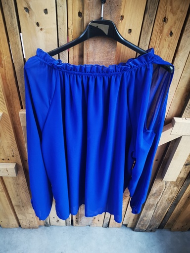 Blouse voile bleu roi cloé 