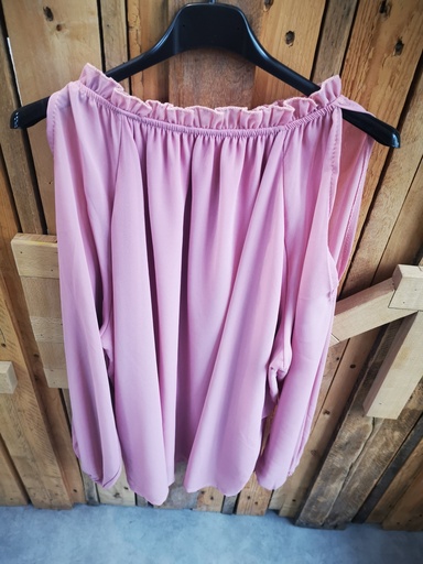 Blouse voile rose pâle cloé 