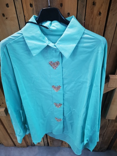 Chemise "Valentine" vert eau