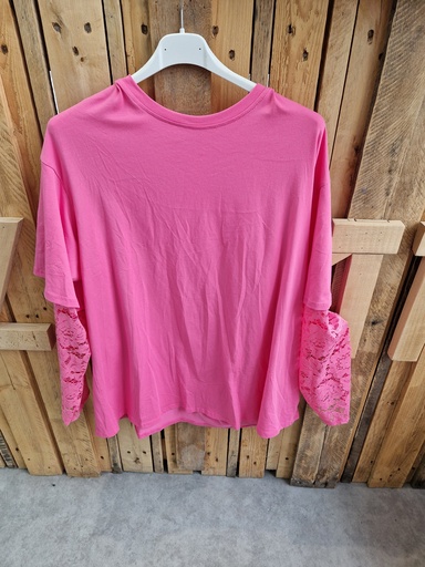 t-shirt longues manches "Grâce" rose