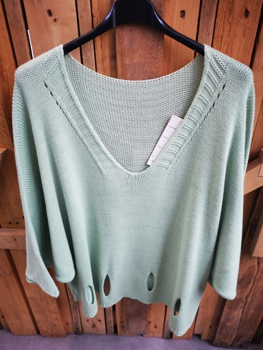 Pull "Tullie" vert eau