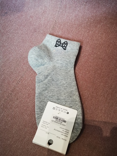 Chaussettes Mickey strass grises