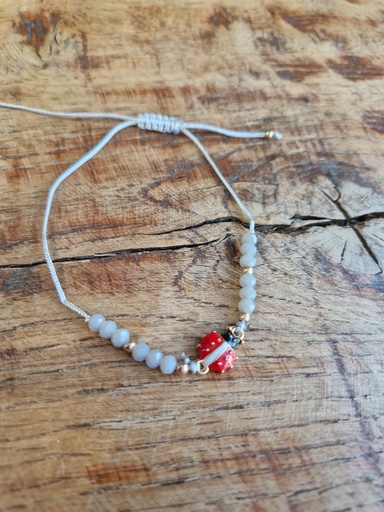 Bracelet coccinelle gris
