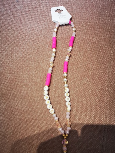 Bracelet de gsm "amour" rose fluo