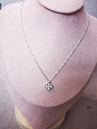 collier trèfle acier chirurgical