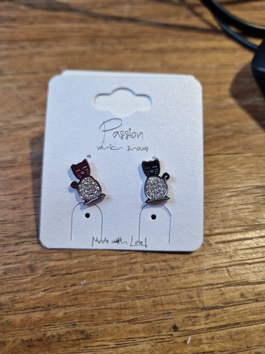 boucles d'oreilles chat a.c