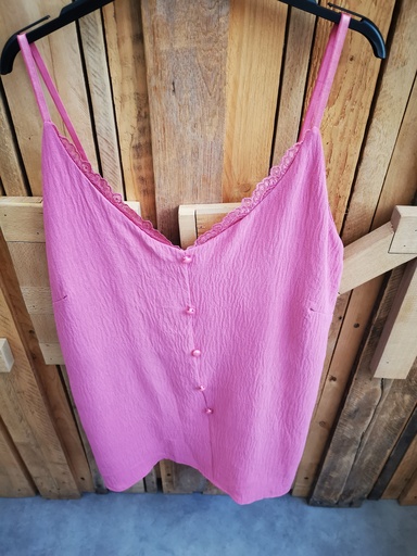 Top "gene" vieux rose