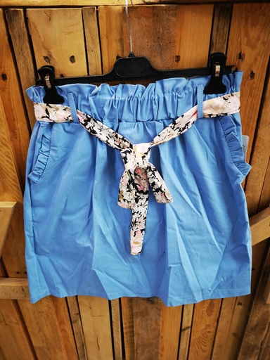 Jupe "Cléa" t42-52 bleu ciel