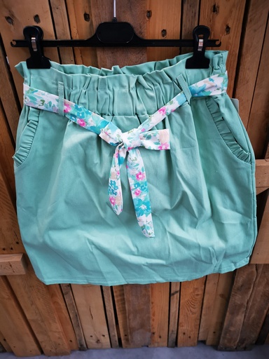 Jupe "Cléa" t42-52 vert eau