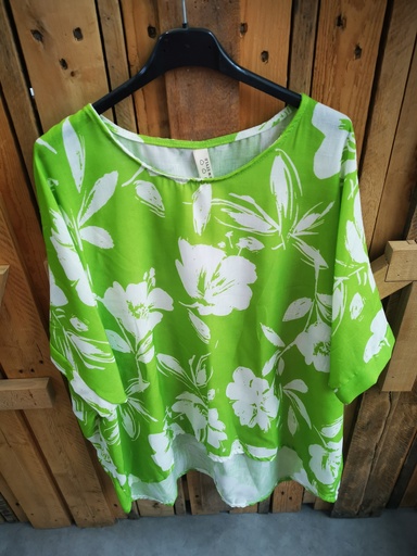 Blouse asymétrique "Thérèse" vert pomme