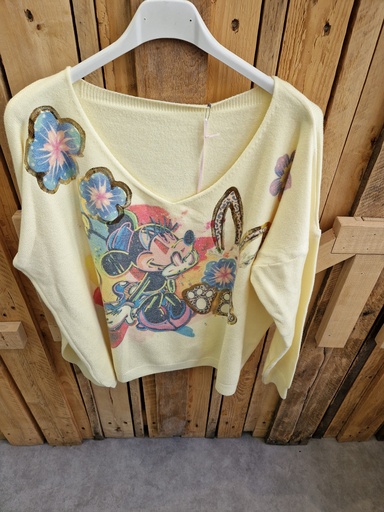 Pull Minnie jaune