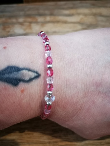 Bracelet argenté 1 Swarovski crystal(Fééries)