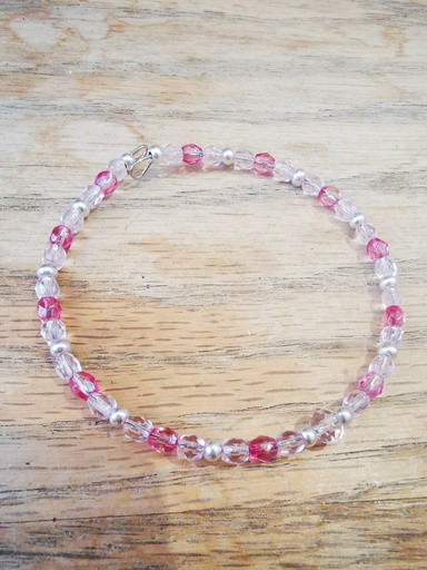 Bracelet argenté 1 Swarovski silk (Fééries)