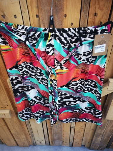 Short "Clémence" ligné léopard