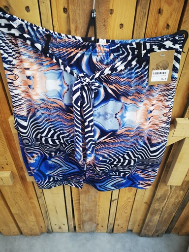 Short "Clémence" bleu zebré