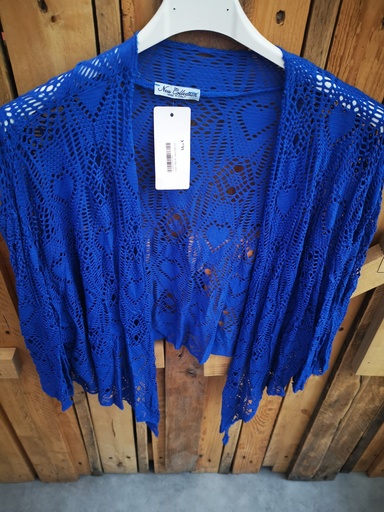 Gilet "Félicie" cœur bleu roi