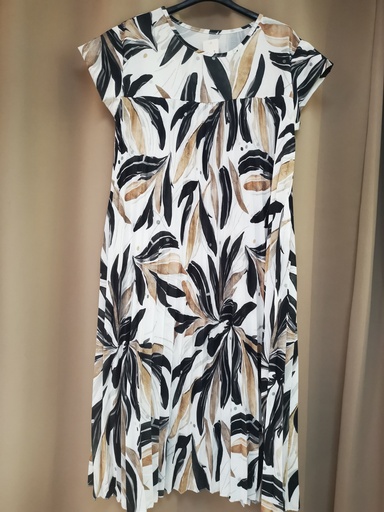 Robe "Lina" fleuries noire