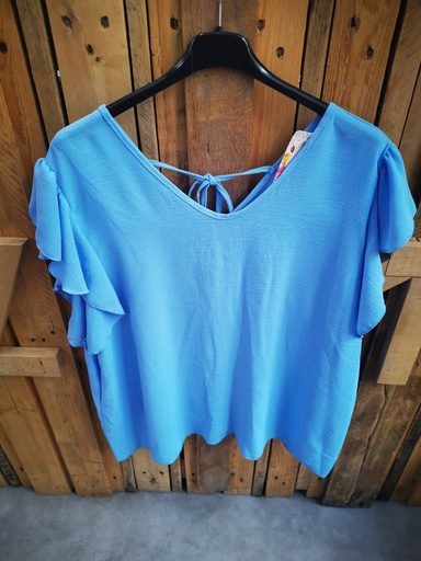 Blouse "Emy" bleu ciel