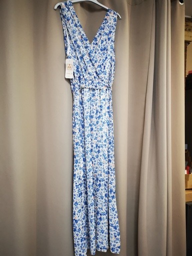 Robe longue  "Lyna" bleu marine gt