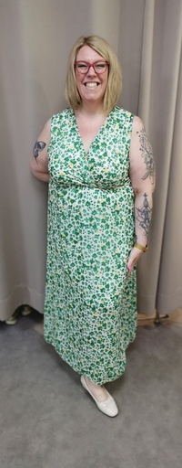 Robe longue  "Lyna" vert gt  