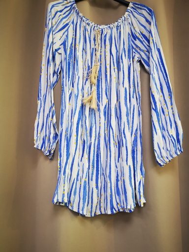 Blouse "Sibelle" bleu roi