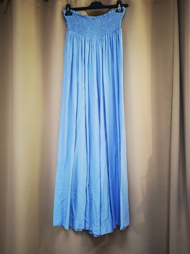 Pantalon indien uni bleu ciel