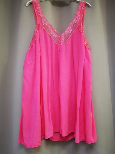 Top uni dentelle "Tiana" corail