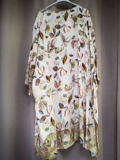 Kimono "Akira" kaki et mauve 