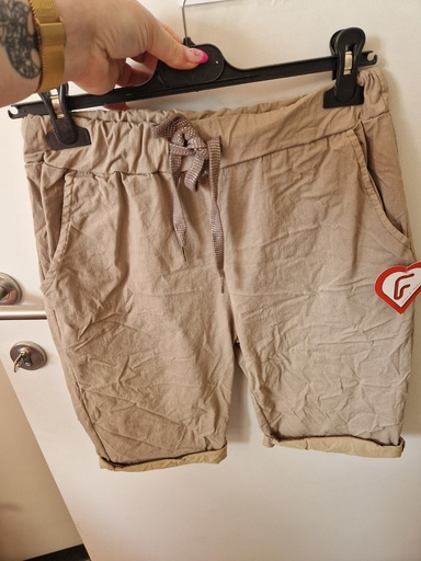 Short uni "magique" beige