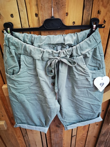 Short uni "magique" kaki