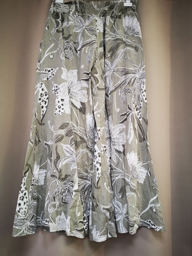 Pantalon fleuri taupe PT