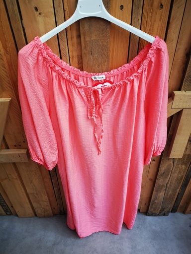 Robe courte "Elma" corail