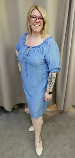 Robe courte "Elma" bleu jeans