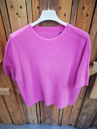 Pull courtes manches PT "Zola" rose