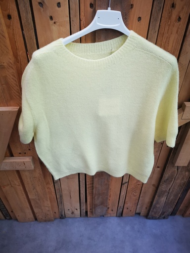 Pull courtes manches PT "Zola" jaune