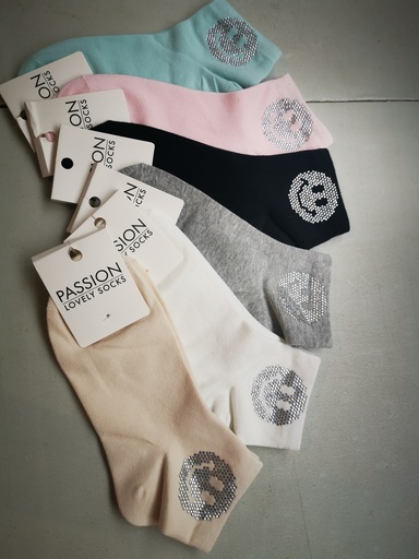Chaussettes Smiley gris