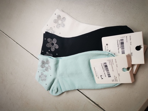 Chaussettes Fleur noir
