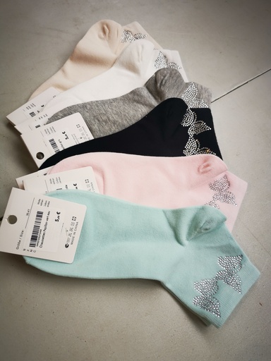 Chaussettes Papillon vert eau