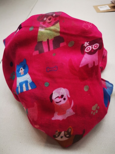Foulard Chien fuchsia