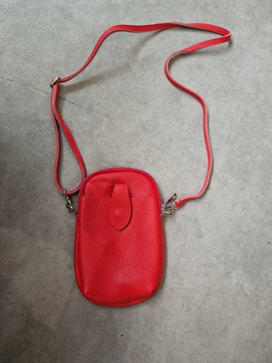 Sac en cuir "Fantine" rouge