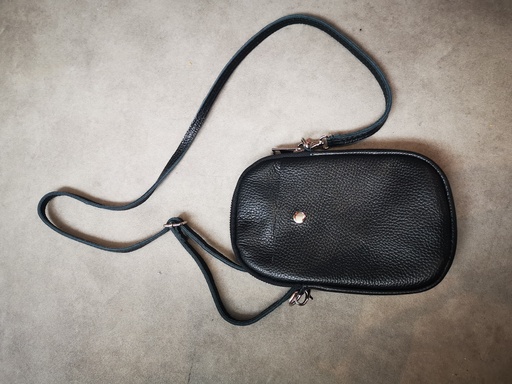 Sac en cuir "Fantine" noir