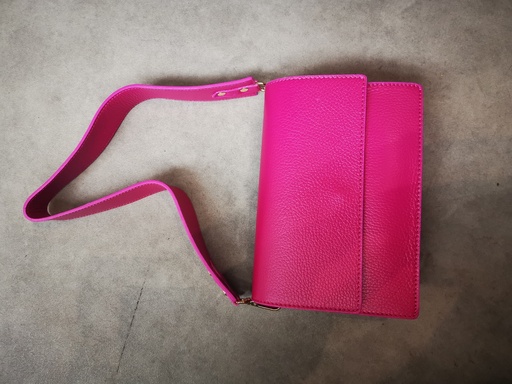 Sac en cuir "Amy" fuchsia