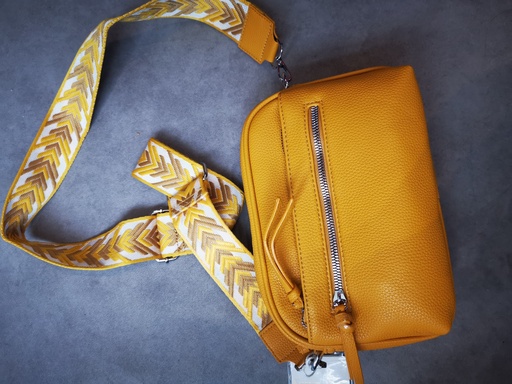 Sac en cuir "Fiona" moutarde