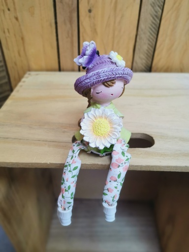 Fille jambes amovibles lilas avec papillons