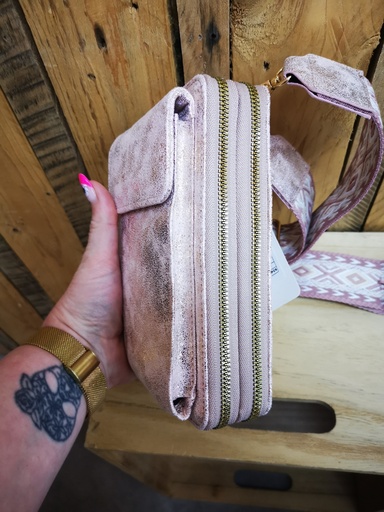 Pochette brillante "Jin"doré